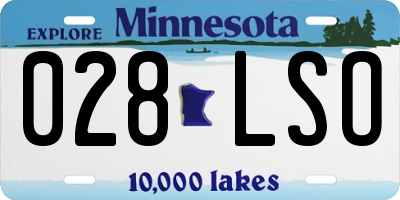 MN license plate 028LSO