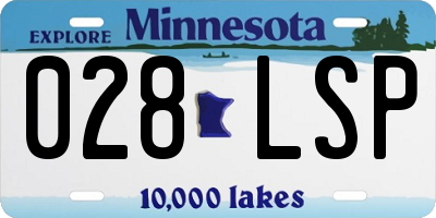 MN license plate 028LSP