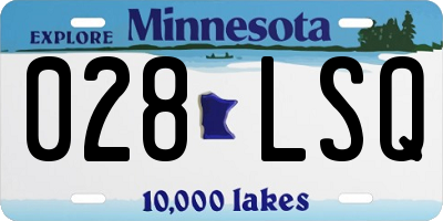 MN license plate 028LSQ