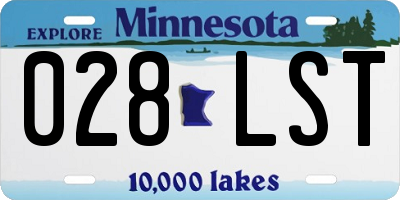 MN license plate 028LST