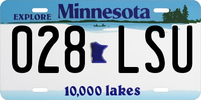 MN license plate 028LSU