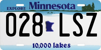 MN license plate 028LSZ
