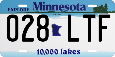 MN license plate 028LTF