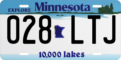 MN license plate 028LTJ