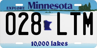 MN license plate 028LTM