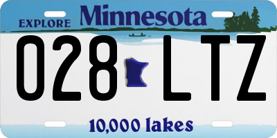 MN license plate 028LTZ