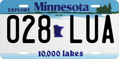 MN license plate 028LUA