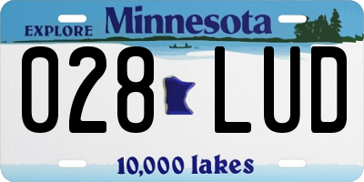 MN license plate 028LUD