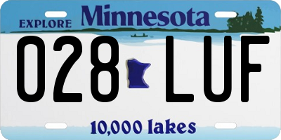 MN license plate 028LUF