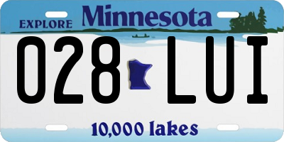 MN license plate 028LUI