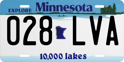 MN license plate 028LVA
