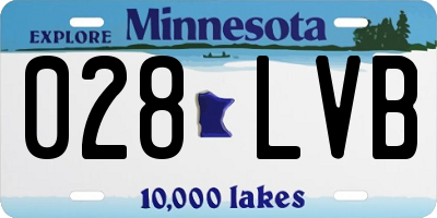 MN license plate 028LVB