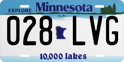 MN license plate 028LVG