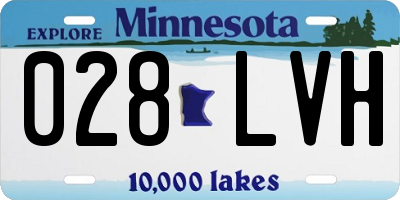 MN license plate 028LVH