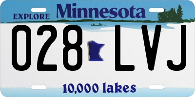 MN license plate 028LVJ