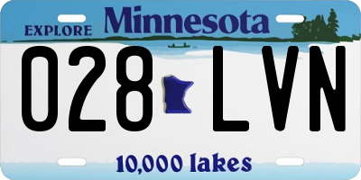 MN license plate 028LVN