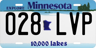 MN license plate 028LVP