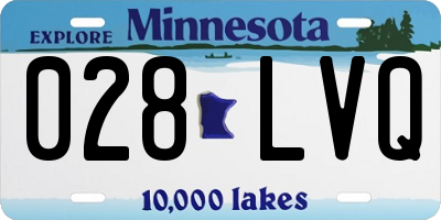 MN license plate 028LVQ