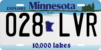 MN license plate 028LVR