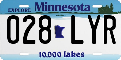 MN license plate 028LYR