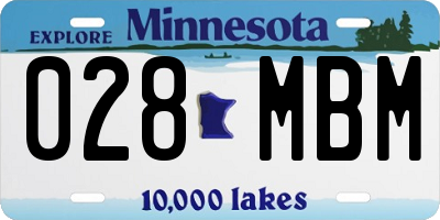 MN license plate 028MBM