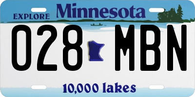MN license plate 028MBN