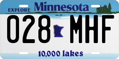 MN license plate 028MHF