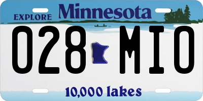 MN license plate 028MIO