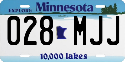 MN license plate 028MJJ