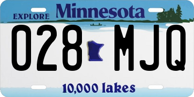 MN license plate 028MJQ