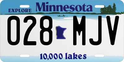 MN license plate 028MJV