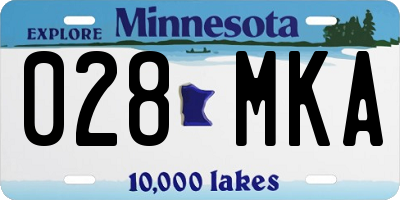 MN license plate 028MKA