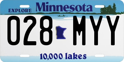 MN license plate 028MYY