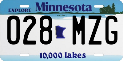 MN license plate 028MZG
