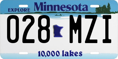 MN license plate 028MZI