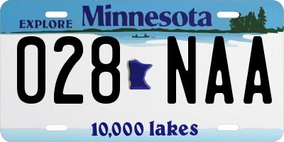 MN license plate 028NAA
