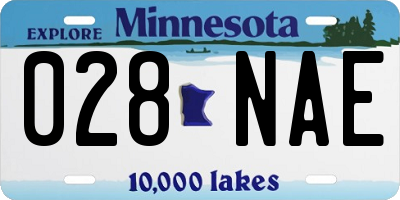 MN license plate 028NAE