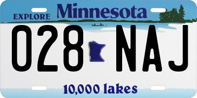 MN license plate 028NAJ