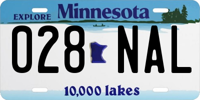 MN license plate 028NAL