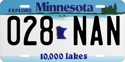 MN license plate 028NAN