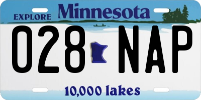 MN license plate 028NAP