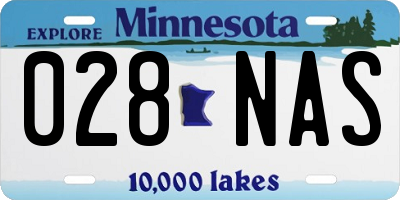 MN license plate 028NAS