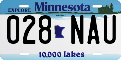 MN license plate 028NAU