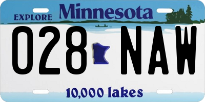 MN license plate 028NAW