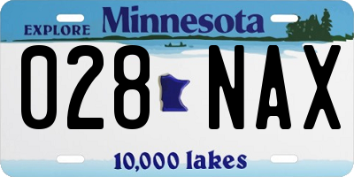 MN license plate 028NAX