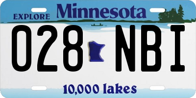 MN license plate 028NBI