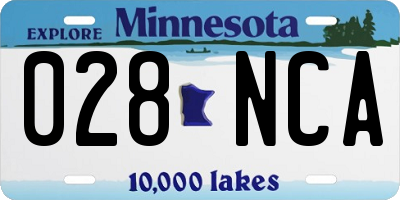 MN license plate 028NCA