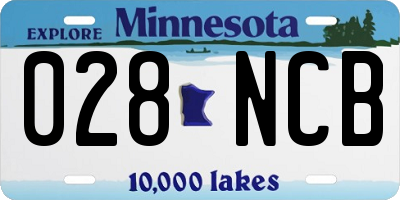 MN license plate 028NCB