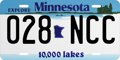 MN license plate 028NCC