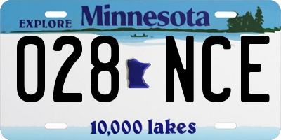 MN license plate 028NCE